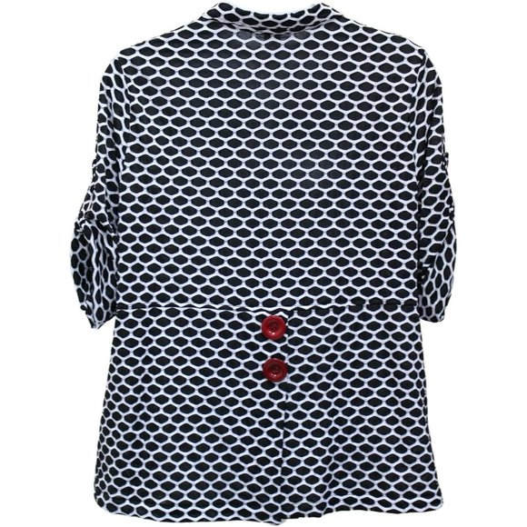 Pretty Woman Behive Jacket Plus Size, Black & White - Picture 3 of 4